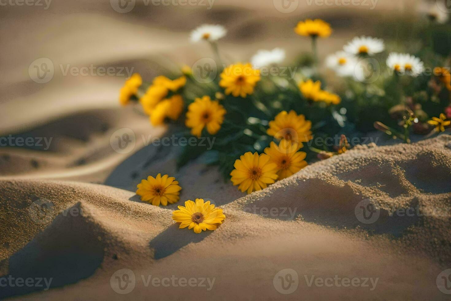 de blommor av de öken. ai-genererad foto