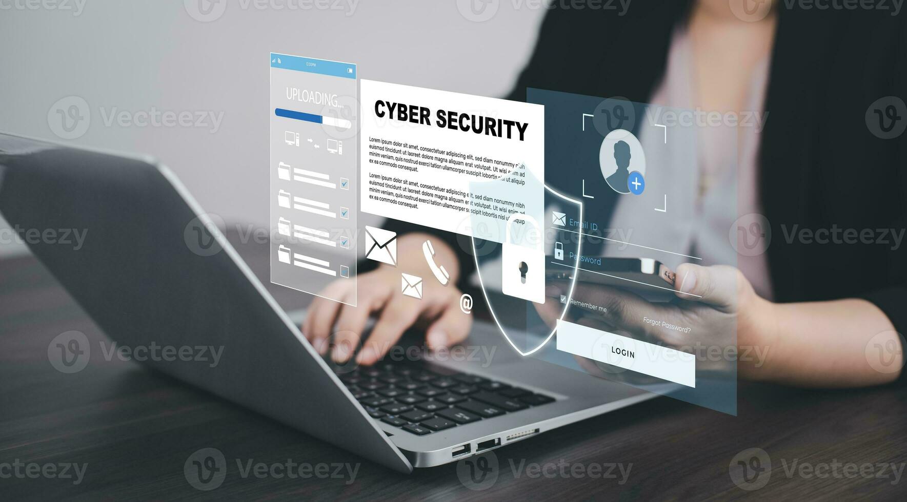 cyber säkerhet och säkerhet Lösenord logga in uppkopplad begrepp händer skriver och som förs in i Användarnamn och Lösenord av social media, logga i med smartphone till ett uppkopplad Bank konto, data skydd hacker foto
