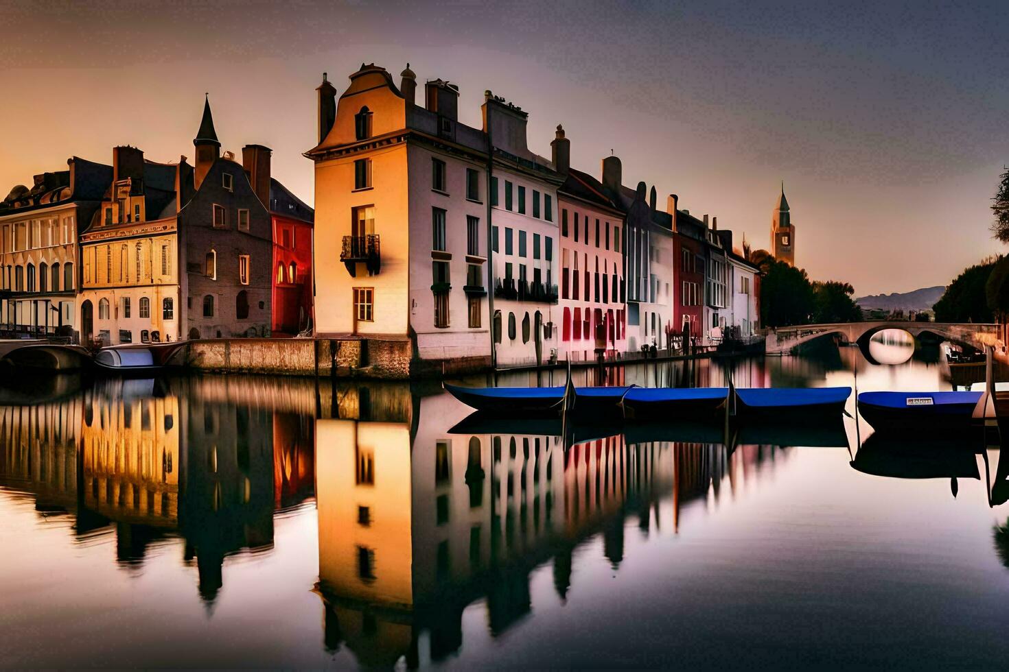 de stad av lyon, Frankrike. ai-genererad foto