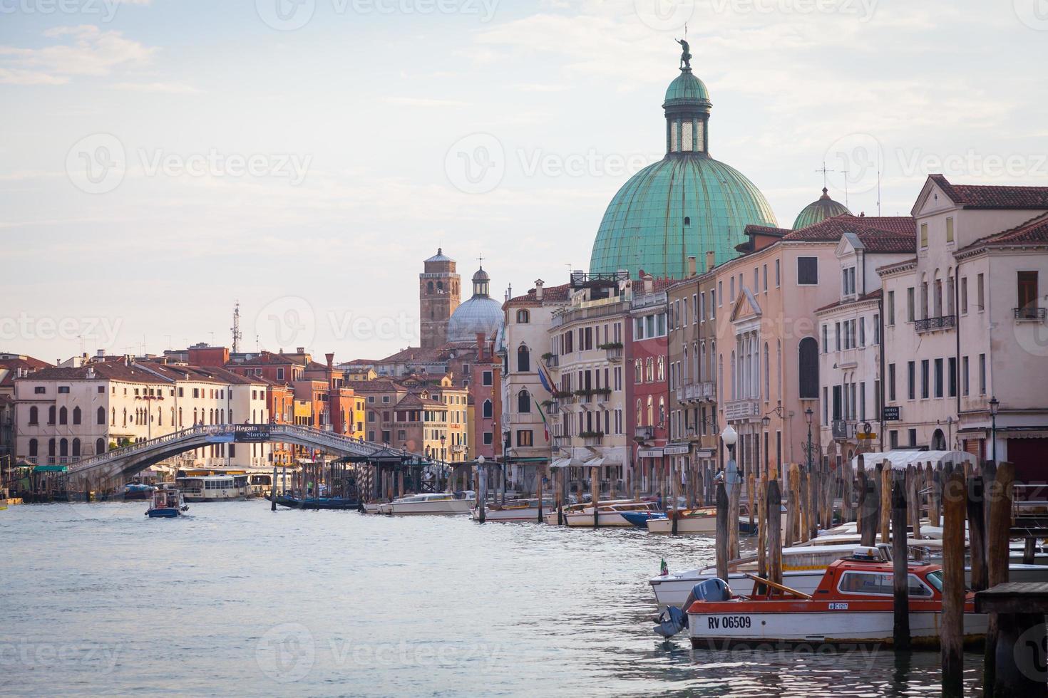 Venedig kanalvy foto