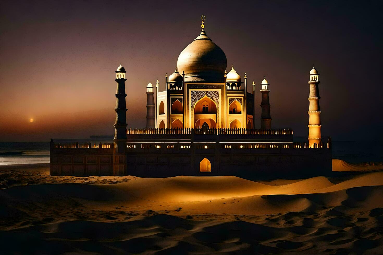 de taj mahal, agra, Indien. ai-genererad foto