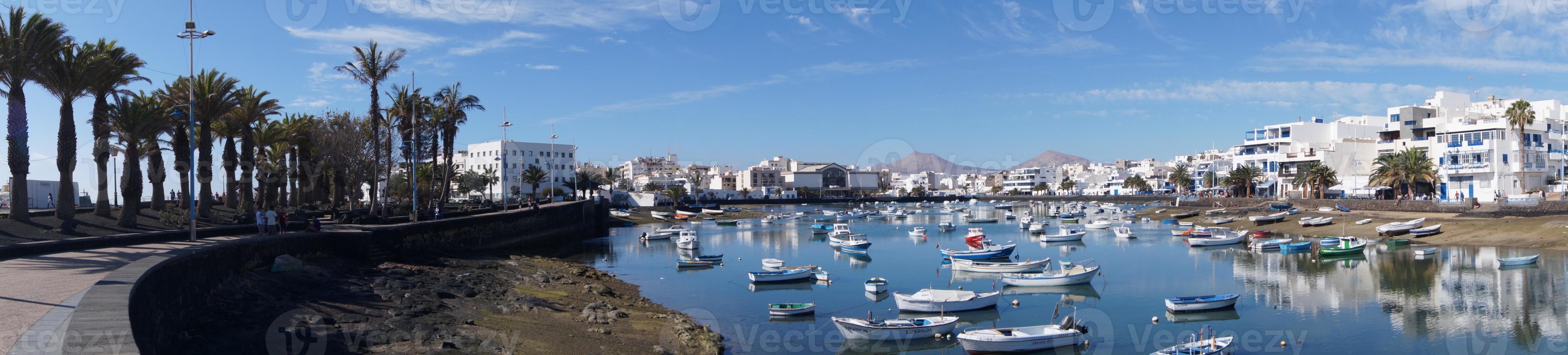 inre hamn arrecife Lanzarote Spanien foto