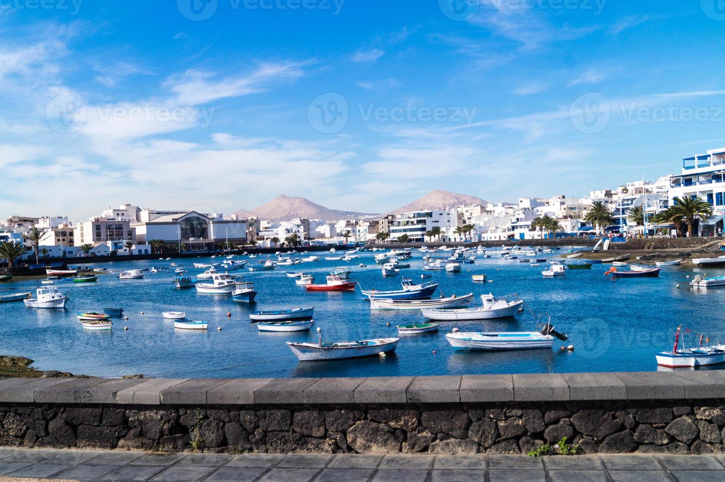 inre hamn arrecife Lanzarote Spanien foto