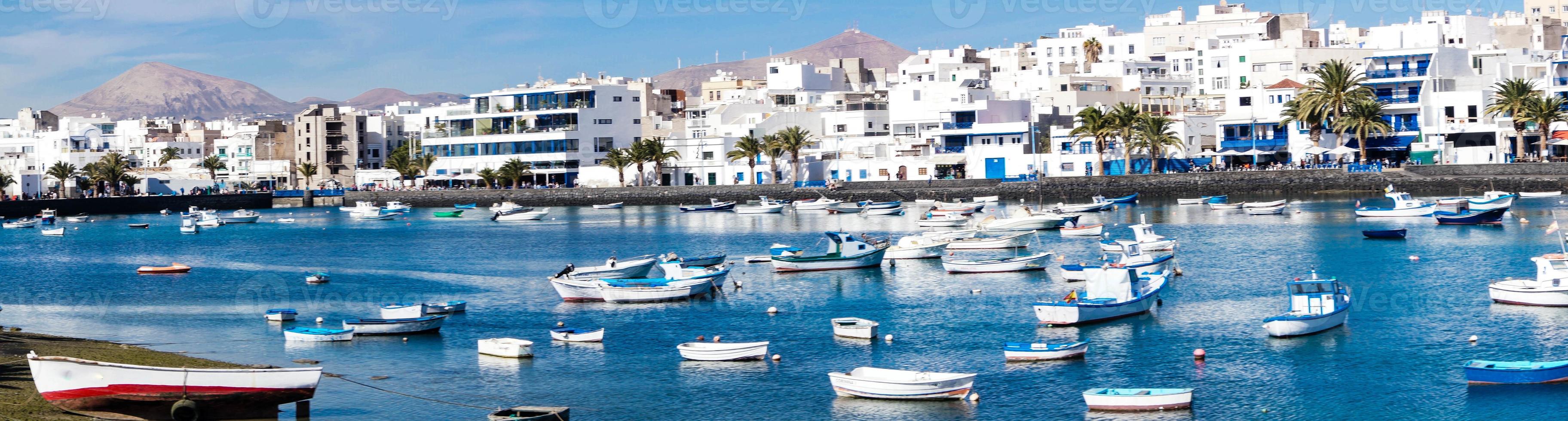 inre hamn arrecife Lanzarote Spanien foto