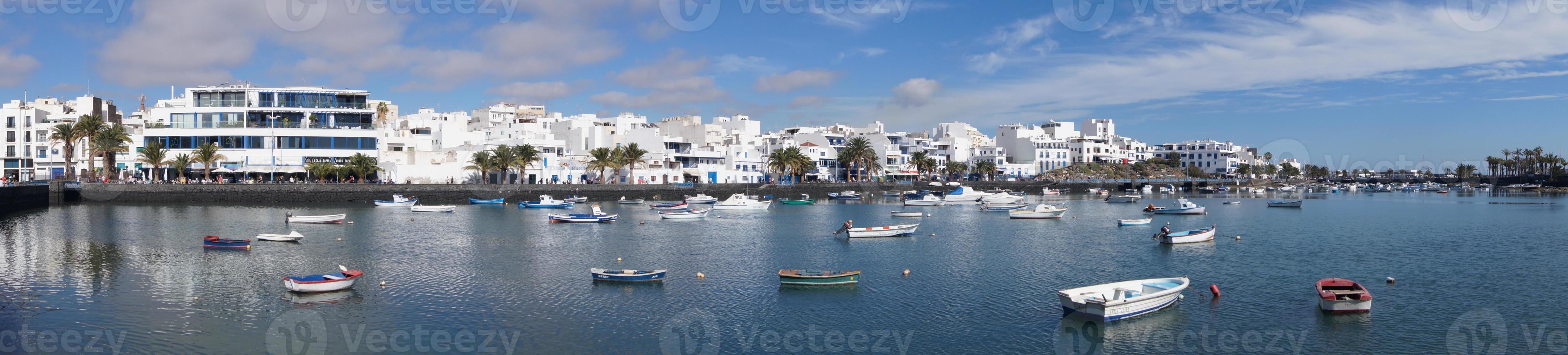 inre hamn arrecife Lanzarote Spanien foto