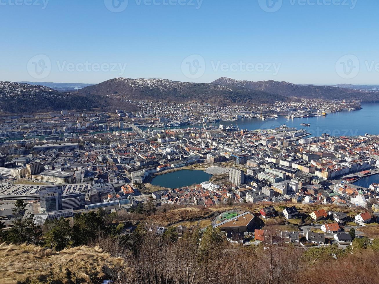 bergen från berget Floyens perspektiv foto