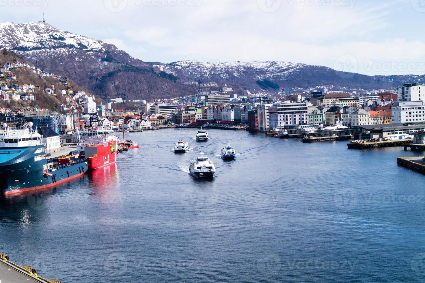 bergen från berget Floyens perspektiv foto