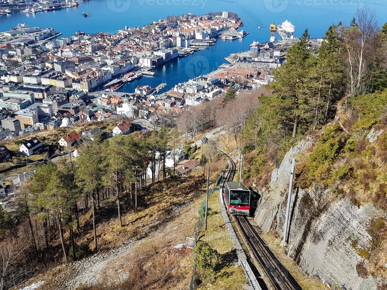 bergen från berget Floyens perspektiv foto