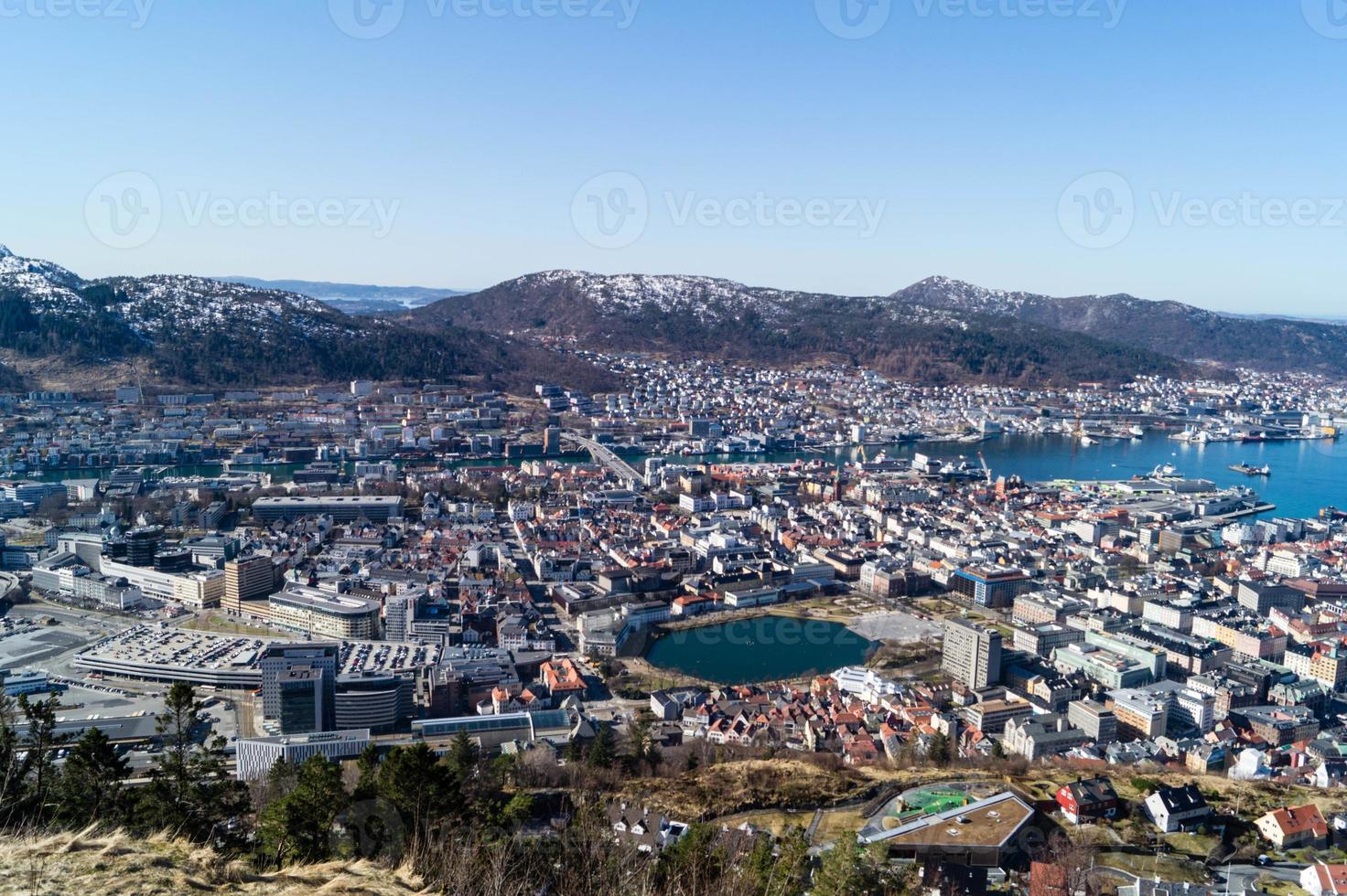 bergen från berget Floyens perspektiv foto