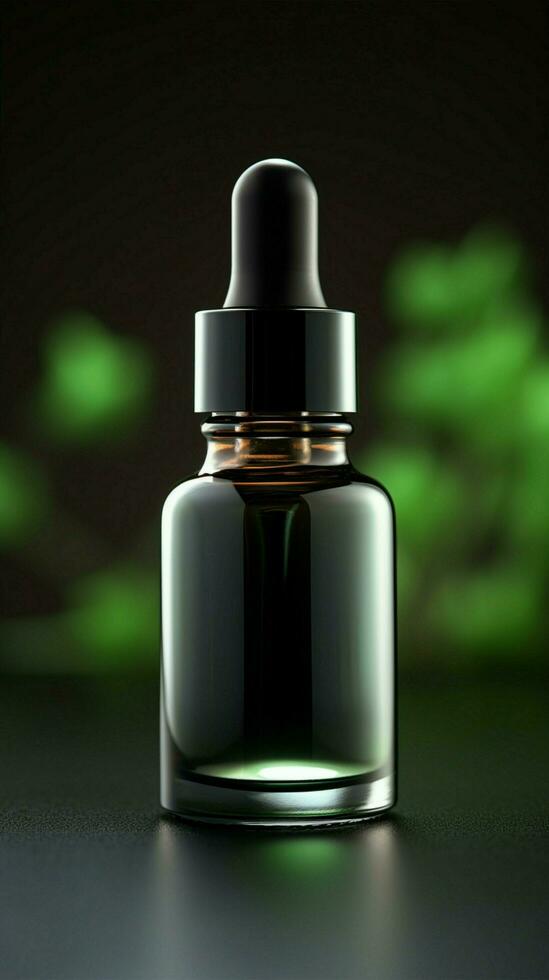 matt glas flaska för kosmetisk serum produkt design mock-up ai genererad foto