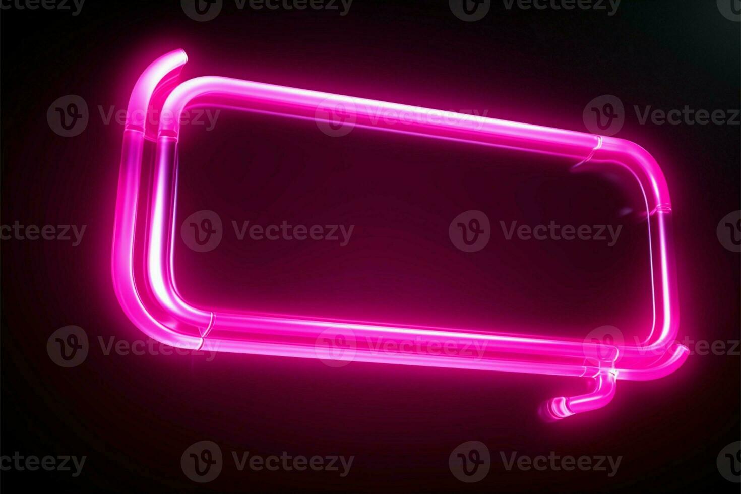 vibrerande rosa neon element chatt ikon i slående, modern design ai genererad foto