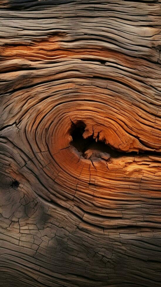 fängslande naturlig bakgrund skapas med texturerad bark trä fil vertikal mobil tapet ai genererad foto