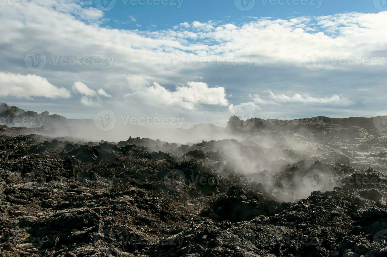 Krafla är en vulkanisk systemet med en diameter av ungefär 20 kilometer belägen i de område av myvatn, nordlig island foto