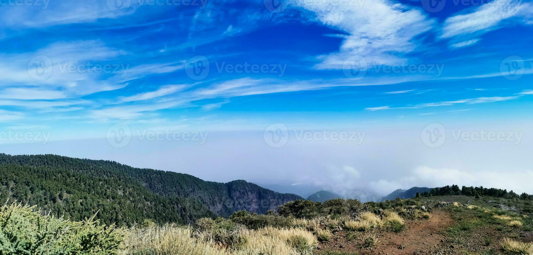 landskap av de ö av la palma i de kanariefågel skärgård foto