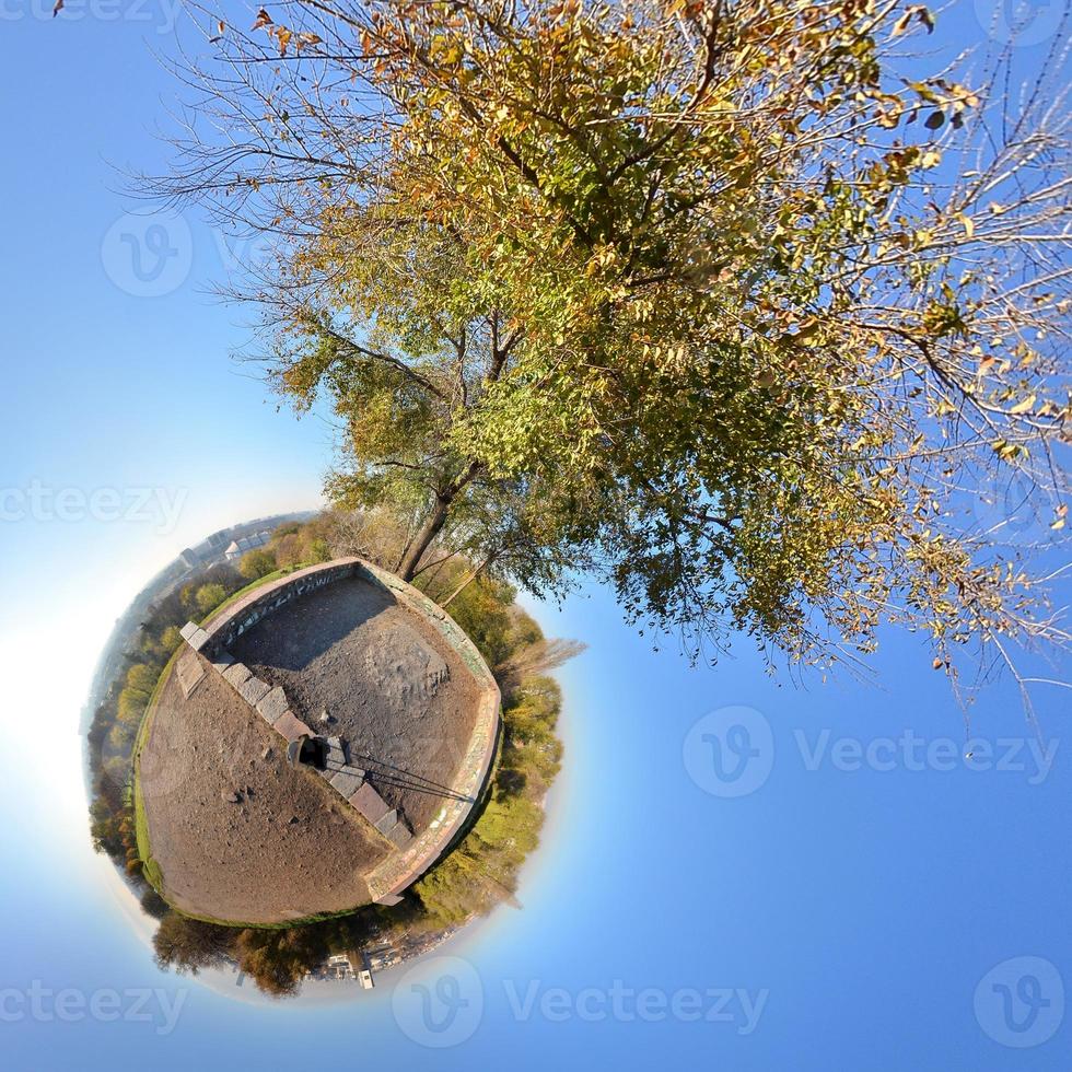 panorama liten planet på milano, italien foto