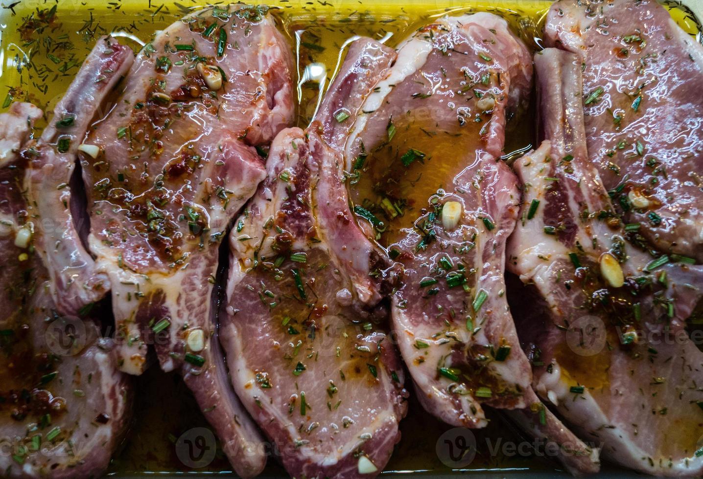 marinerade frech rack iberico carree foto