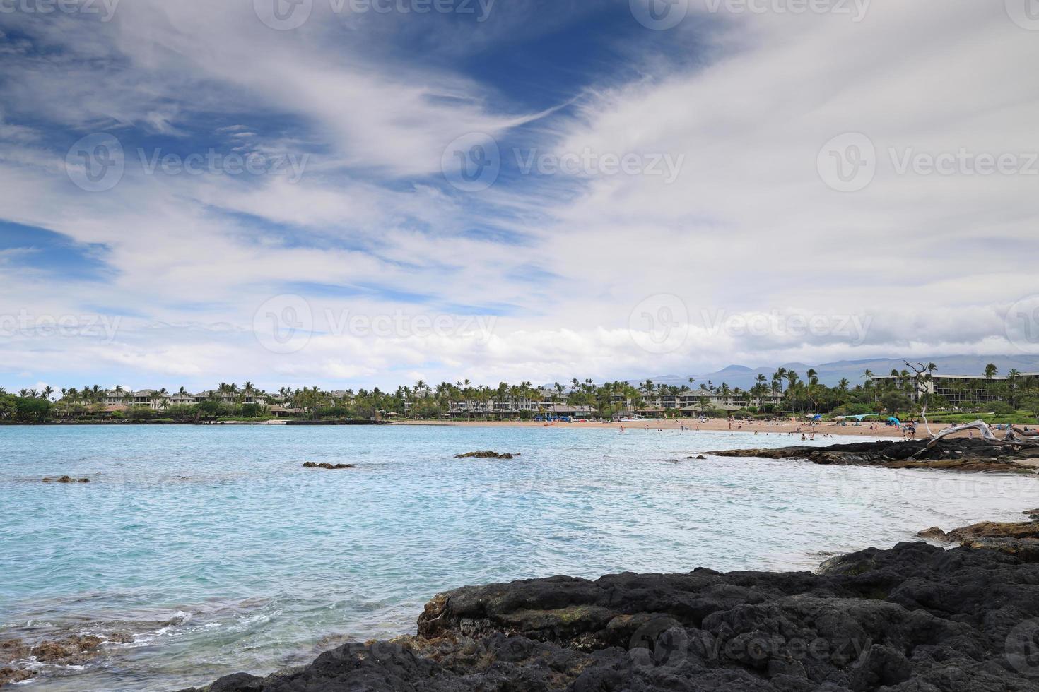 anaeho'omar beach, stora ön hawaii foto