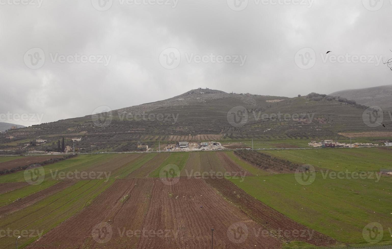 fantastiska landskap av Israel, utsikt över det heliga landet foto