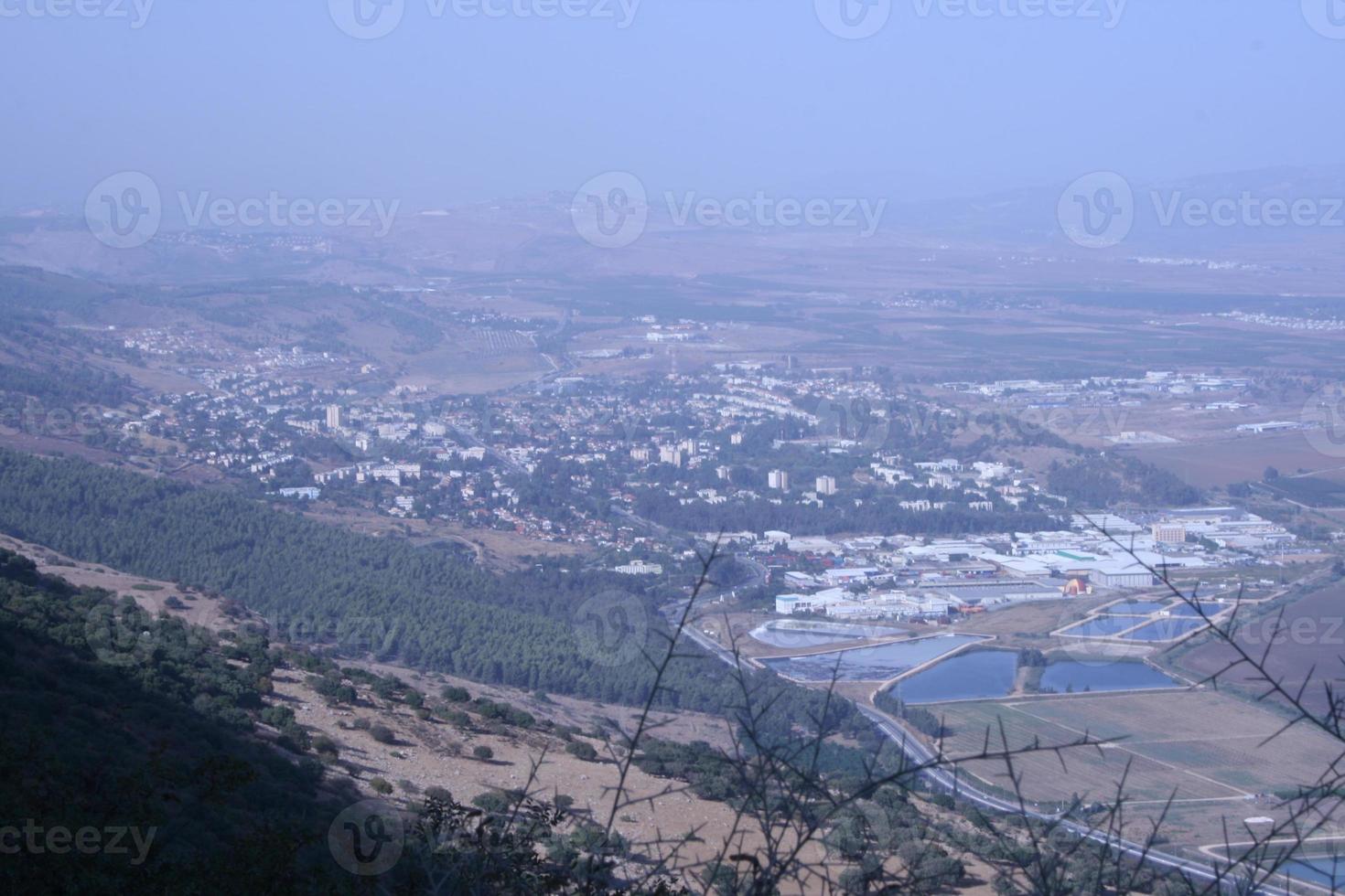 fantastiska landskap av Israel, utsikt över det heliga landet foto