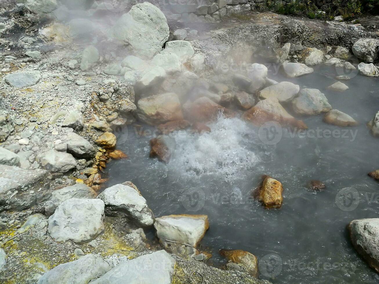 furnas fumarolas på sao miguel ö i de azorerna skärgård foto