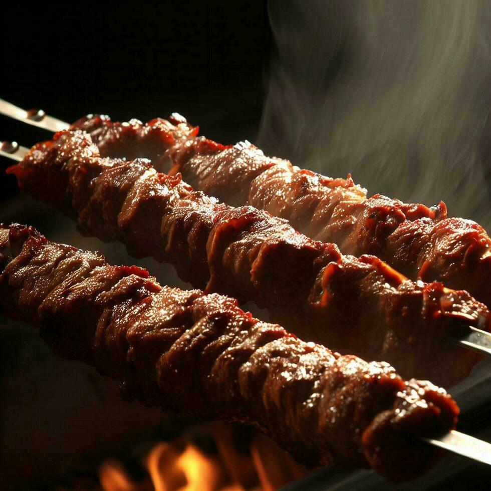 frestande shish kebab förbi generativ ai foto