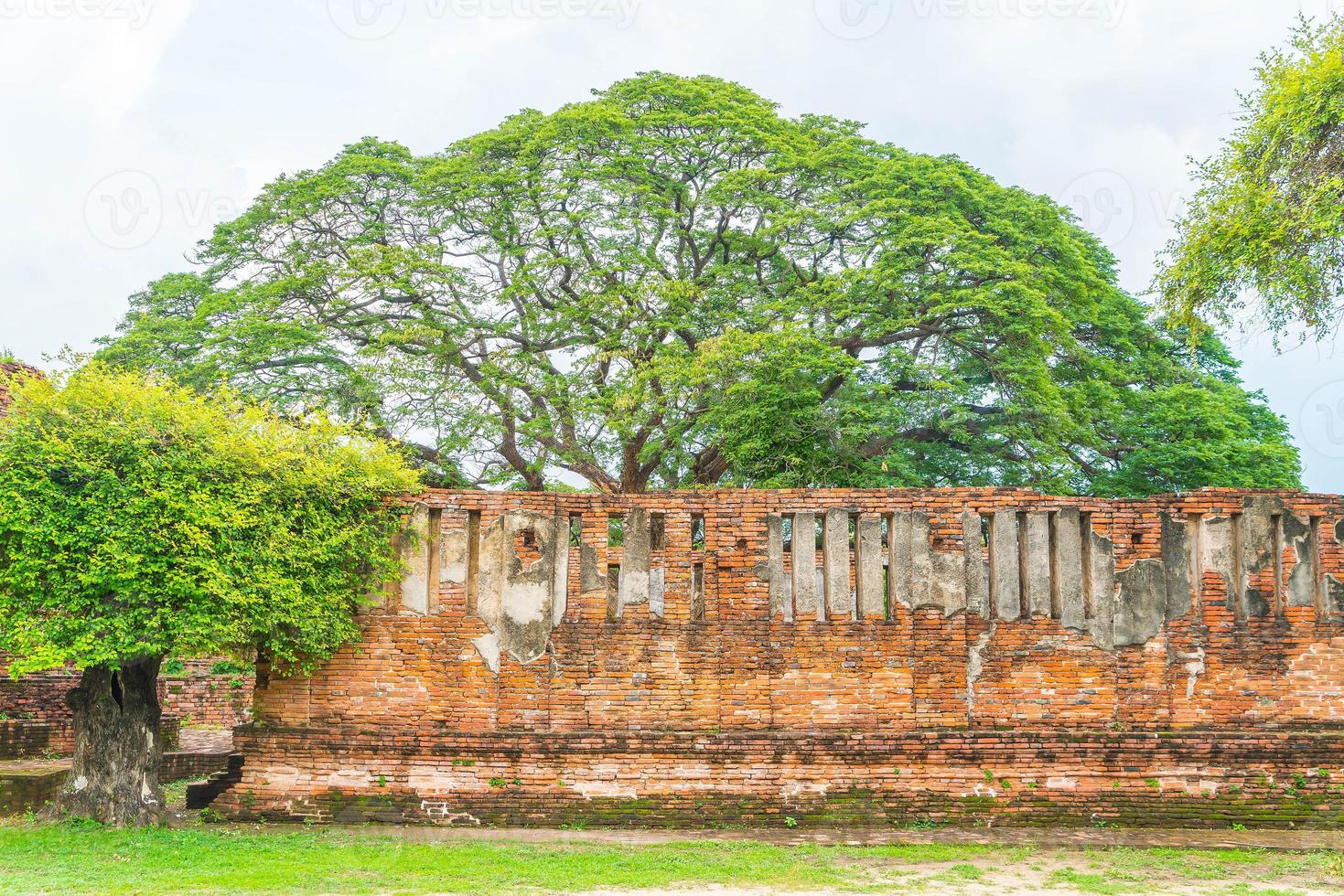 vacker gammal arkitektur historisk för ayutthaya i Thailand - öka färgbehandlingsstil foto