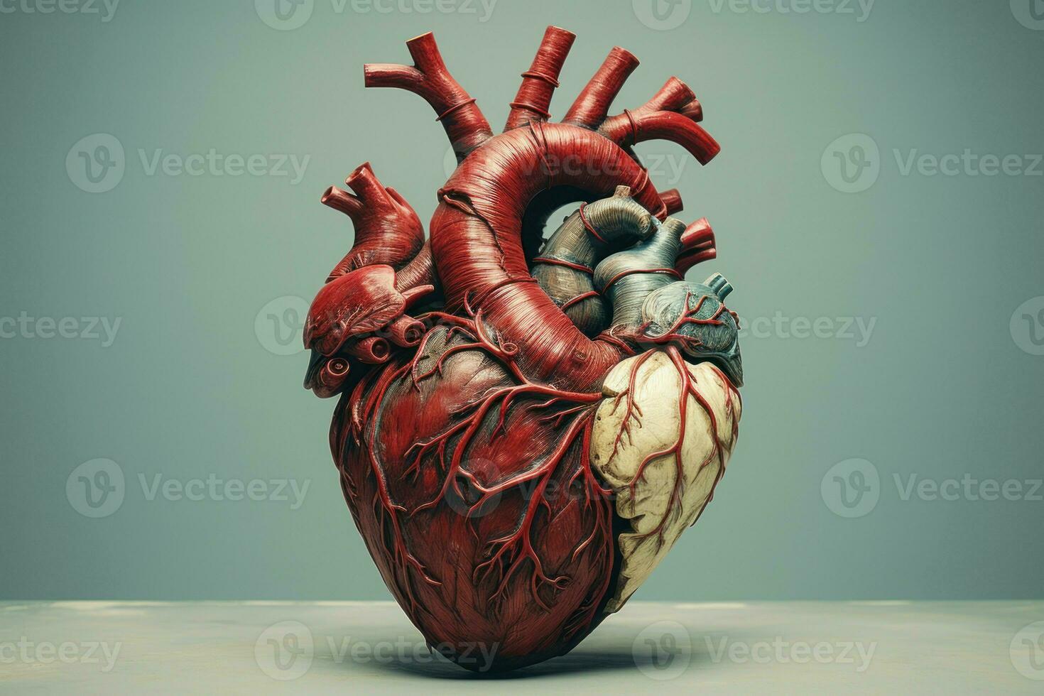organ anatomisk hjärta. generera ai foto