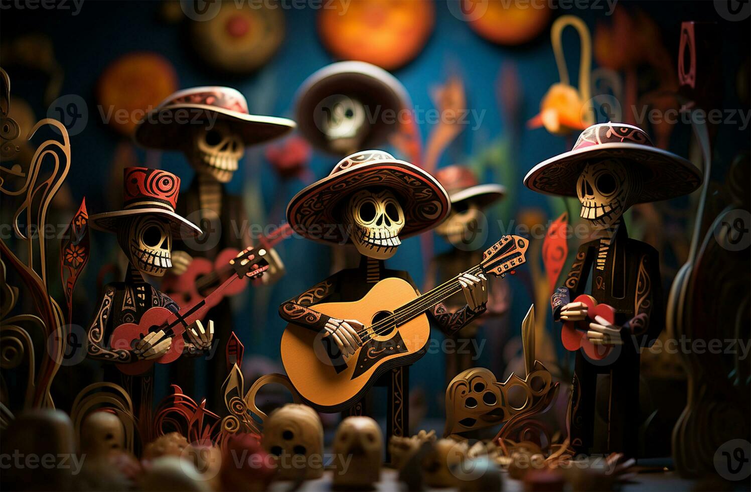 dia de los muertos, dag av de död- begrepp ai genererad foto