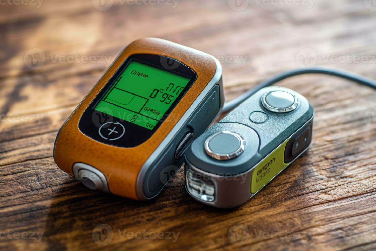 ett innovativ stock bild visa upp de senast diabetes teknologi, sådan som ett insulin pump och kontinuerlig glukos övervakning enhet. generativ ai foto