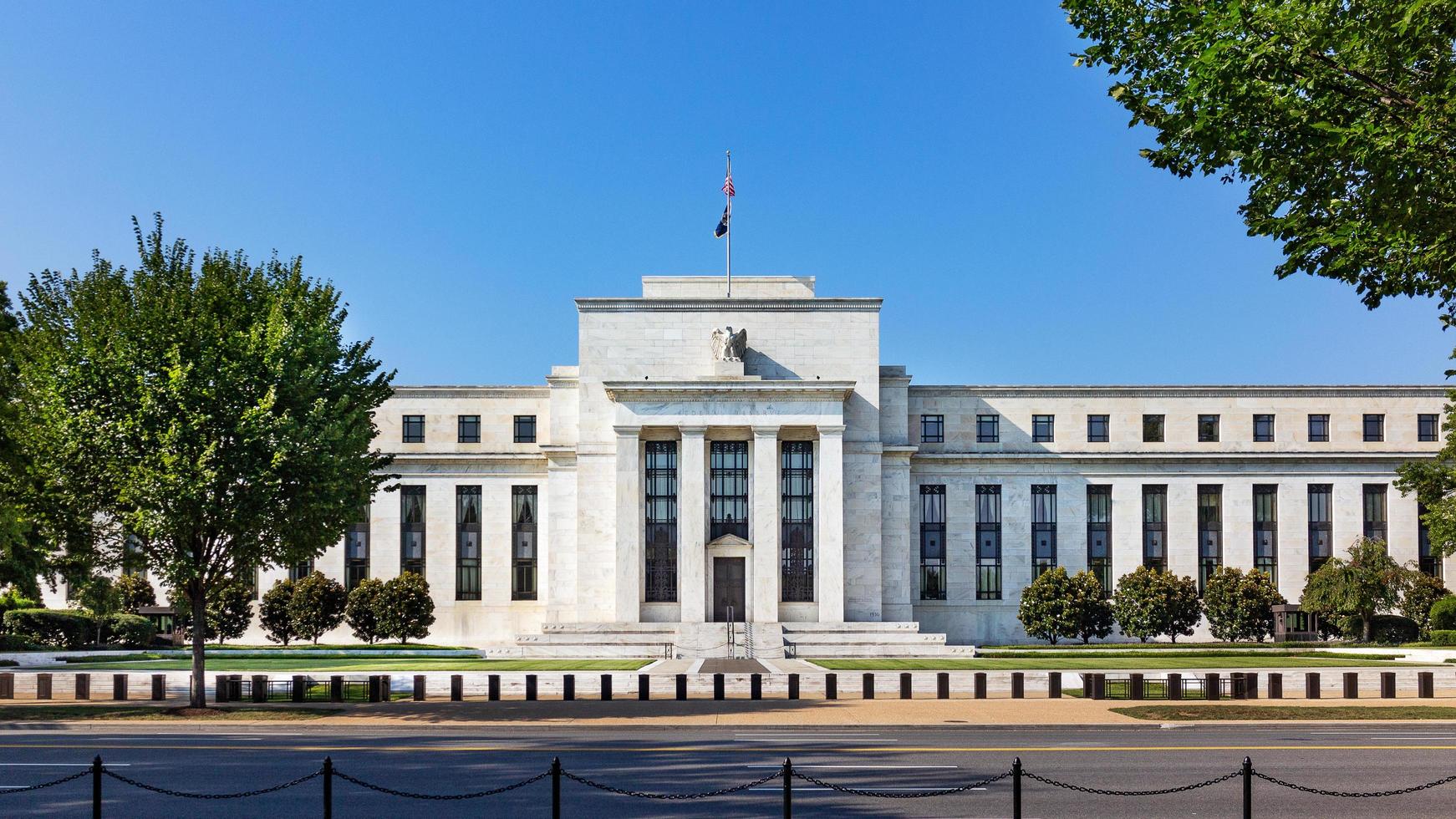 Federal Reserve Building, huvudkontoret för Federal Reserve Bank. Washington DC, USA. foto