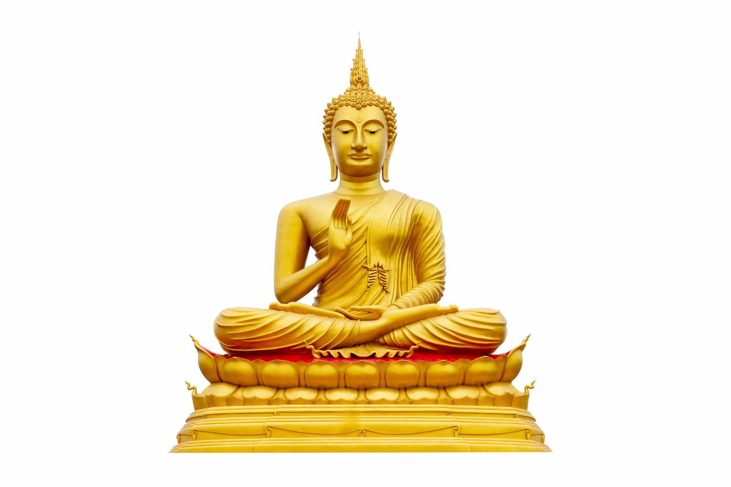 gyllene buddha på en vit bakgrund foto