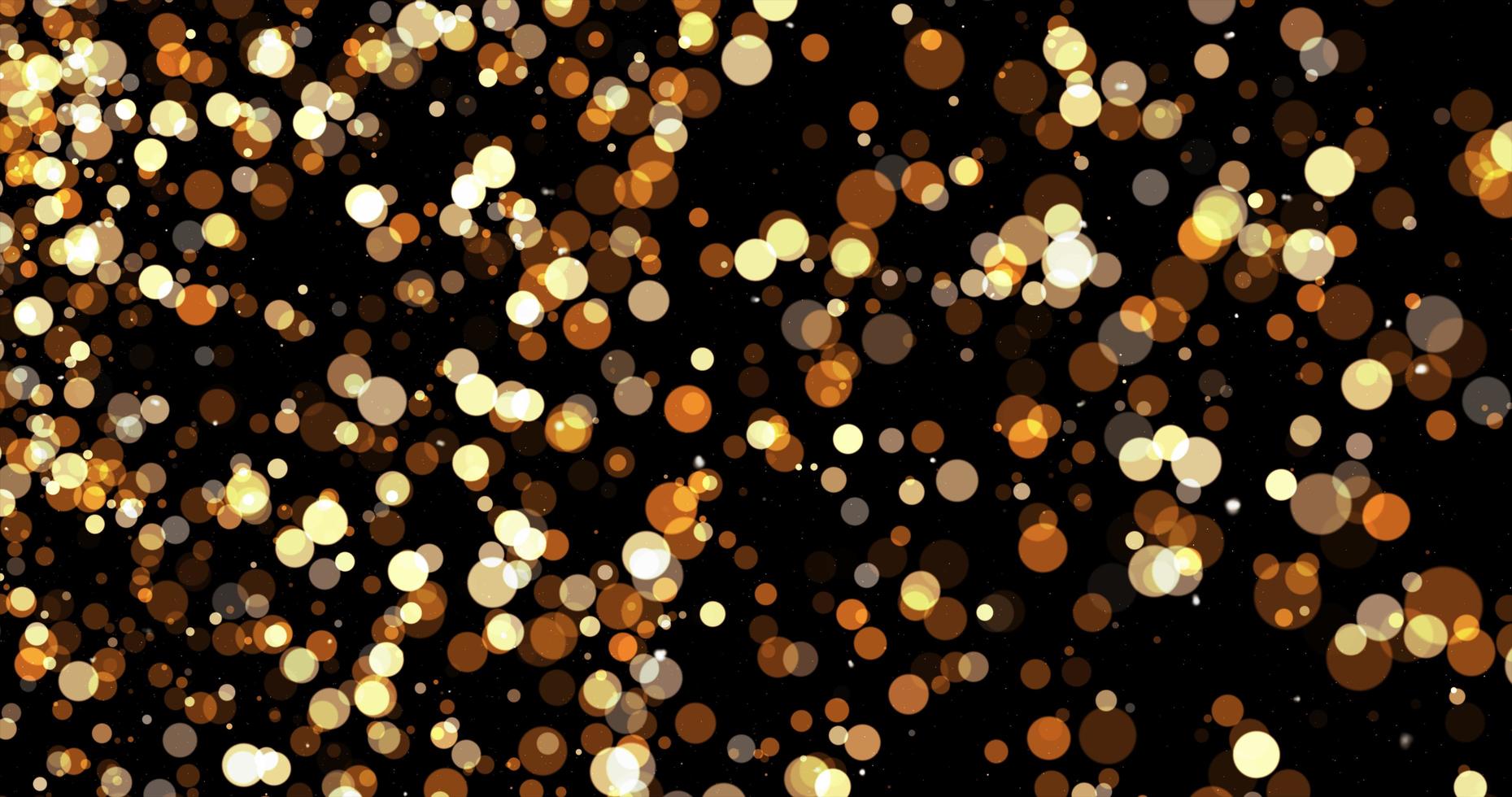 partiklar guld bokeh glitter tilldelar damm abstrakt bakgrund foto