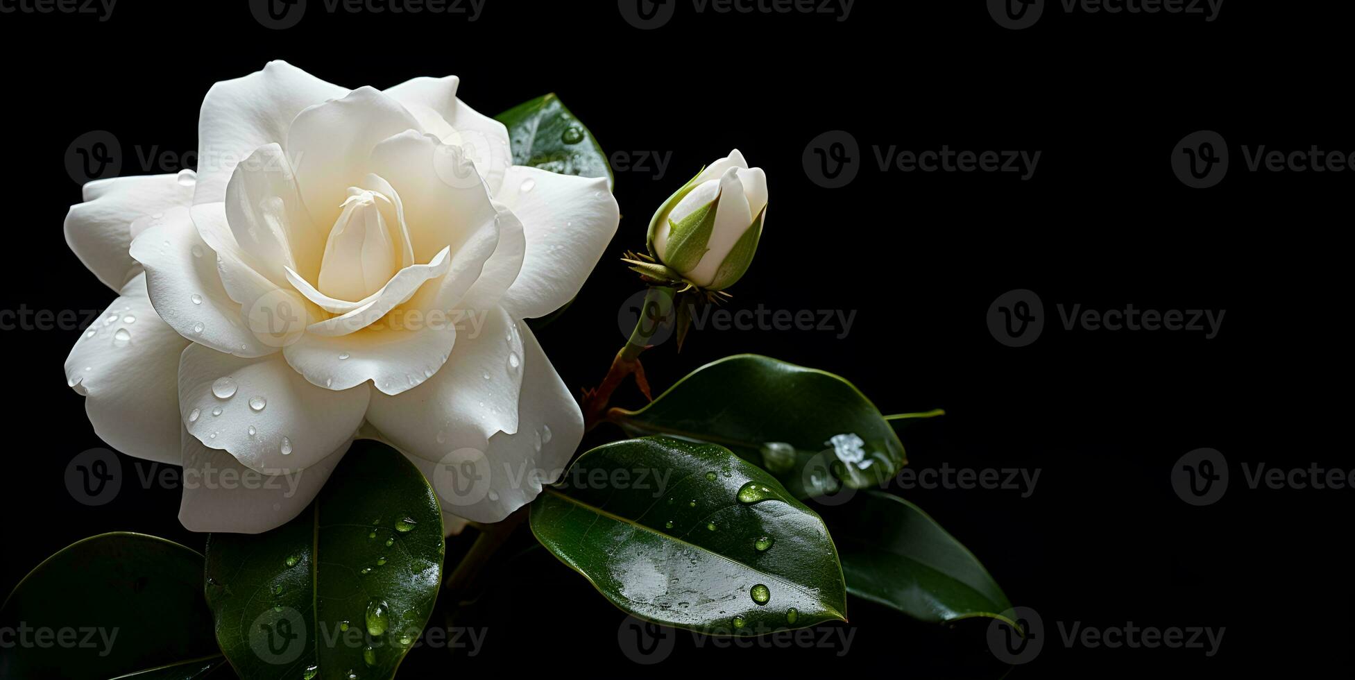 skön gardenia blomma kopia Plats, ai generativ foto