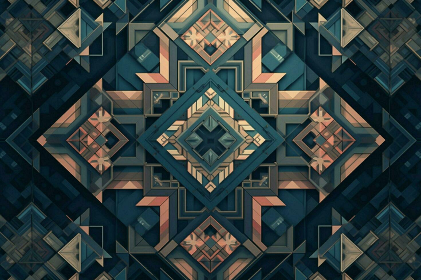 geometrisk former upprepad i symmetrisk mönster foto