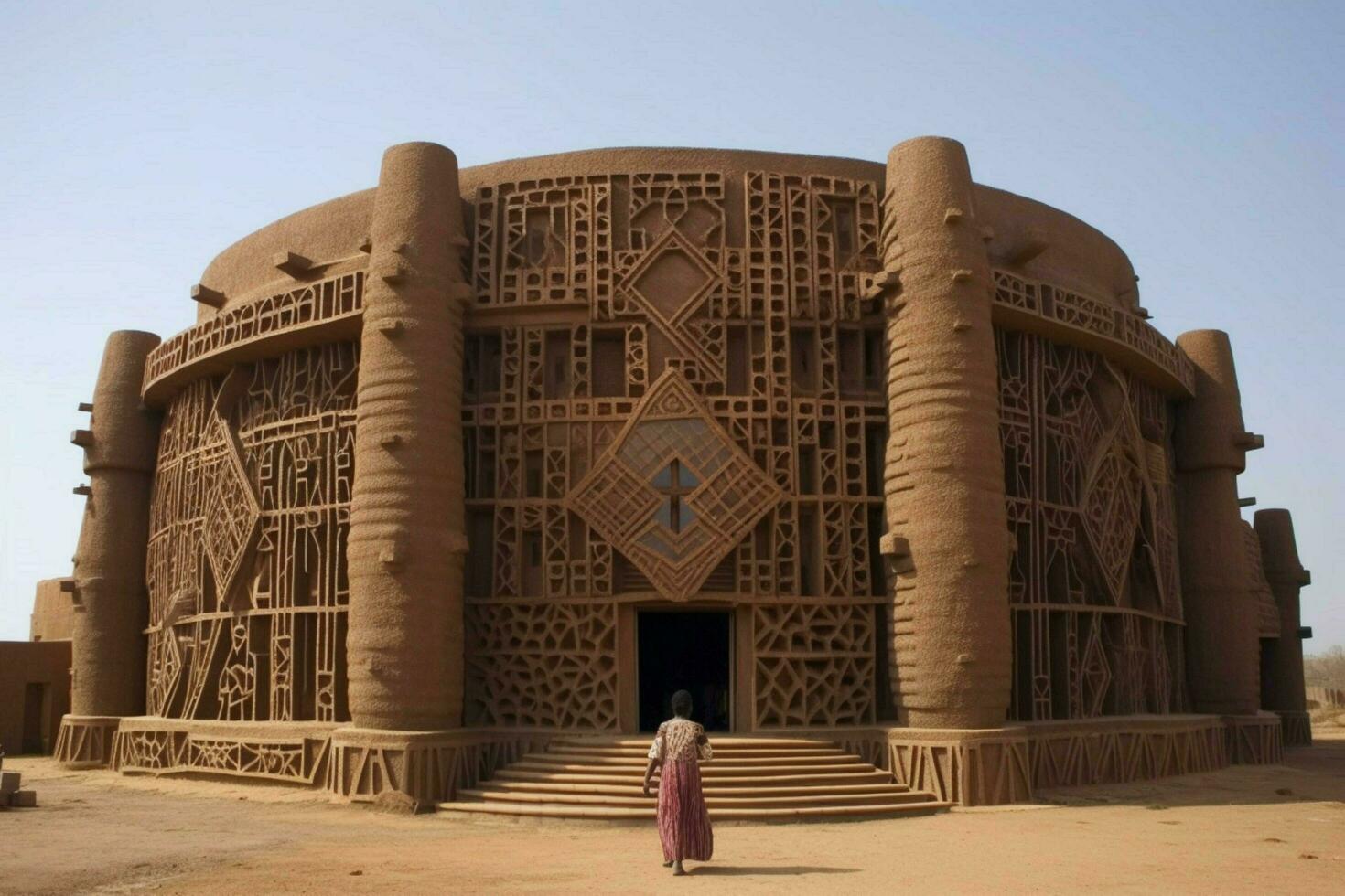 de skönhet av afrikansk arkitektur både gammal och foto
