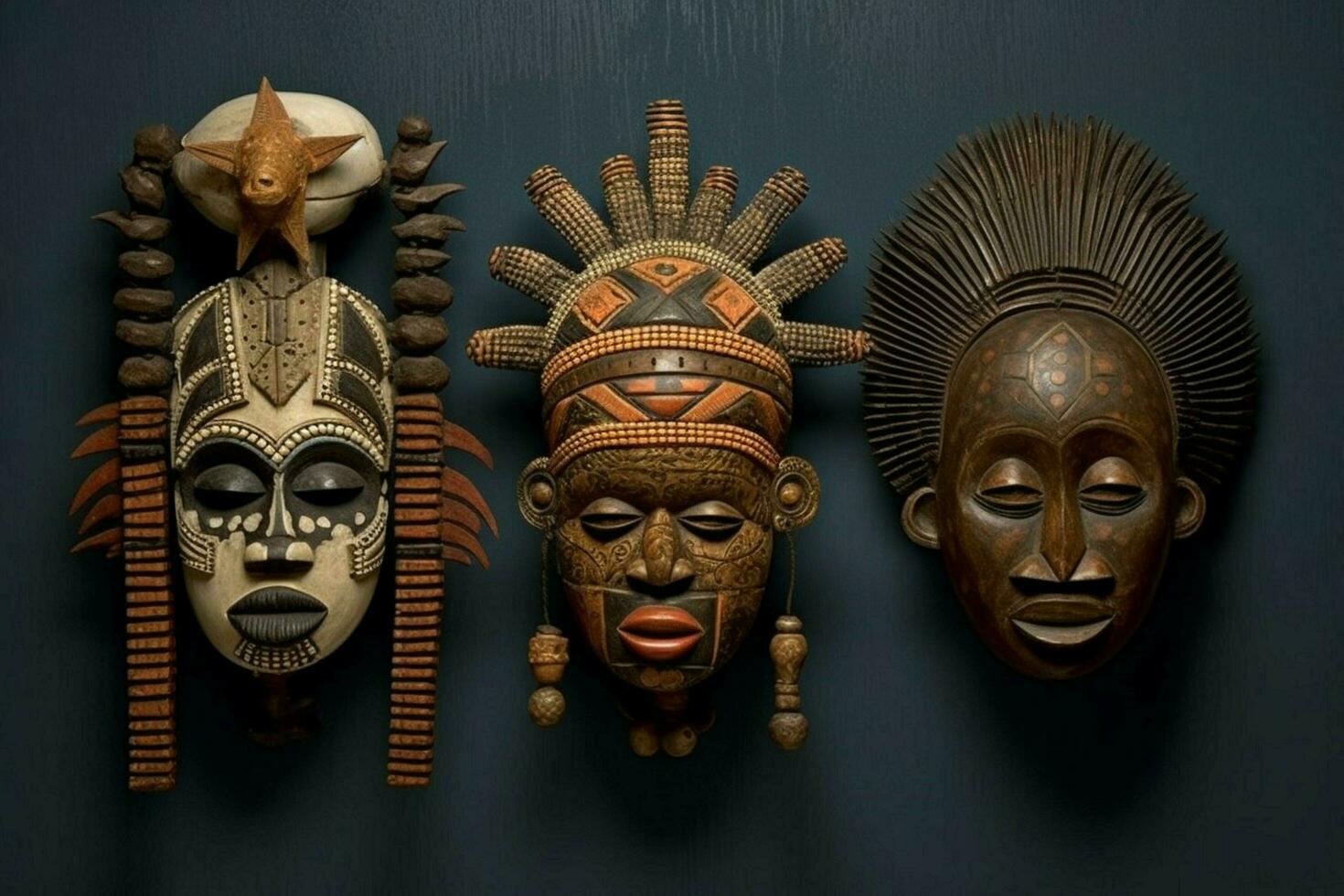 använda sig av av element från traditionell afrikansk masker och foto