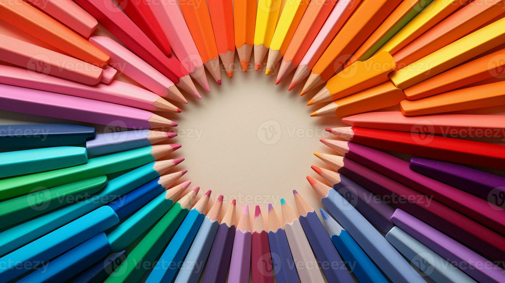 ett bild av Färg pennor anordnad i en lekfull med Plats för text, nyckfull mönster på en texturerad yta, inbjudande tittare till utforska deras egen kreativ fantasi. ai genererad foto