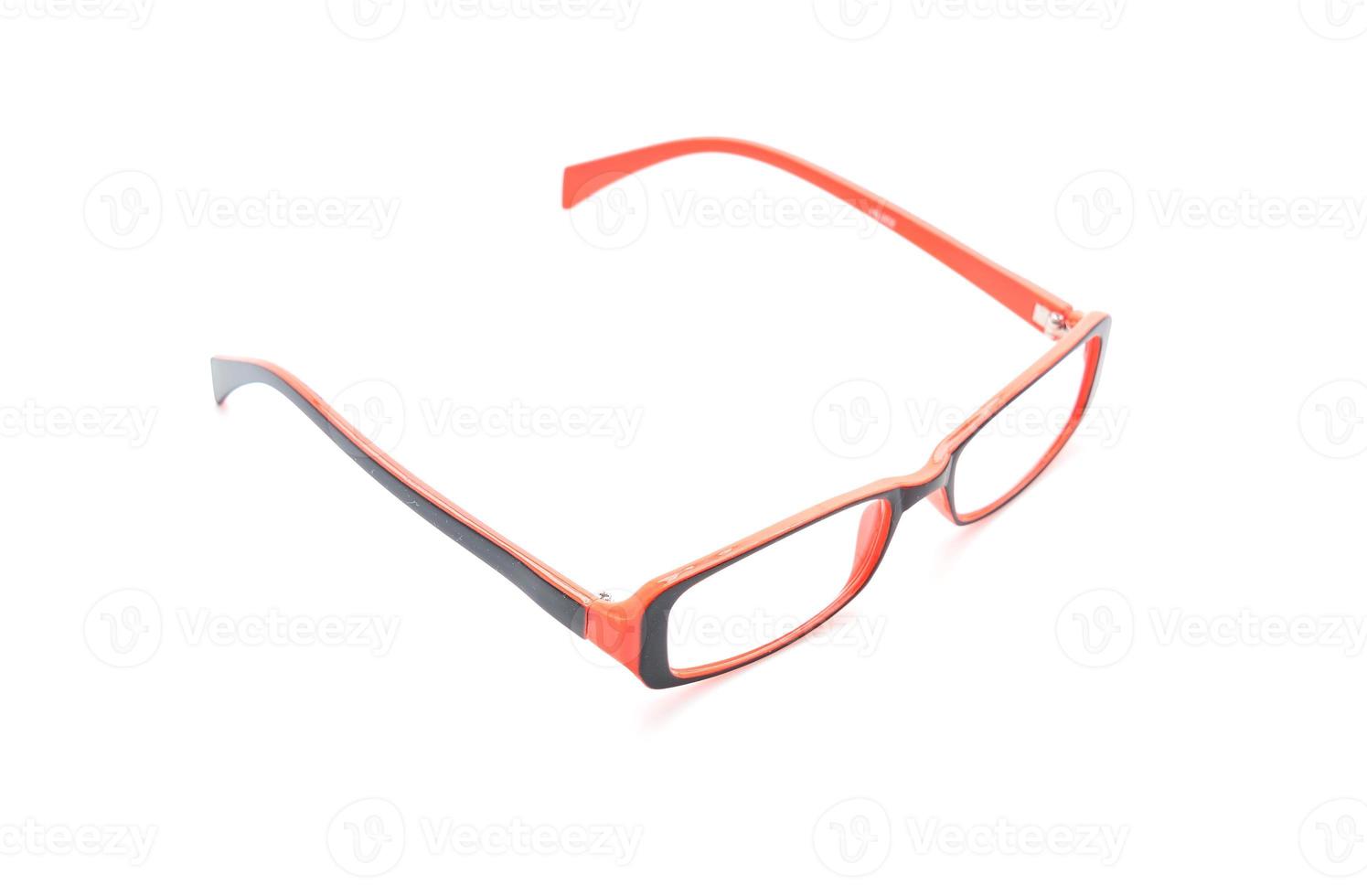 glasögon, glasögon eller glasögon på vit bakgrund foto