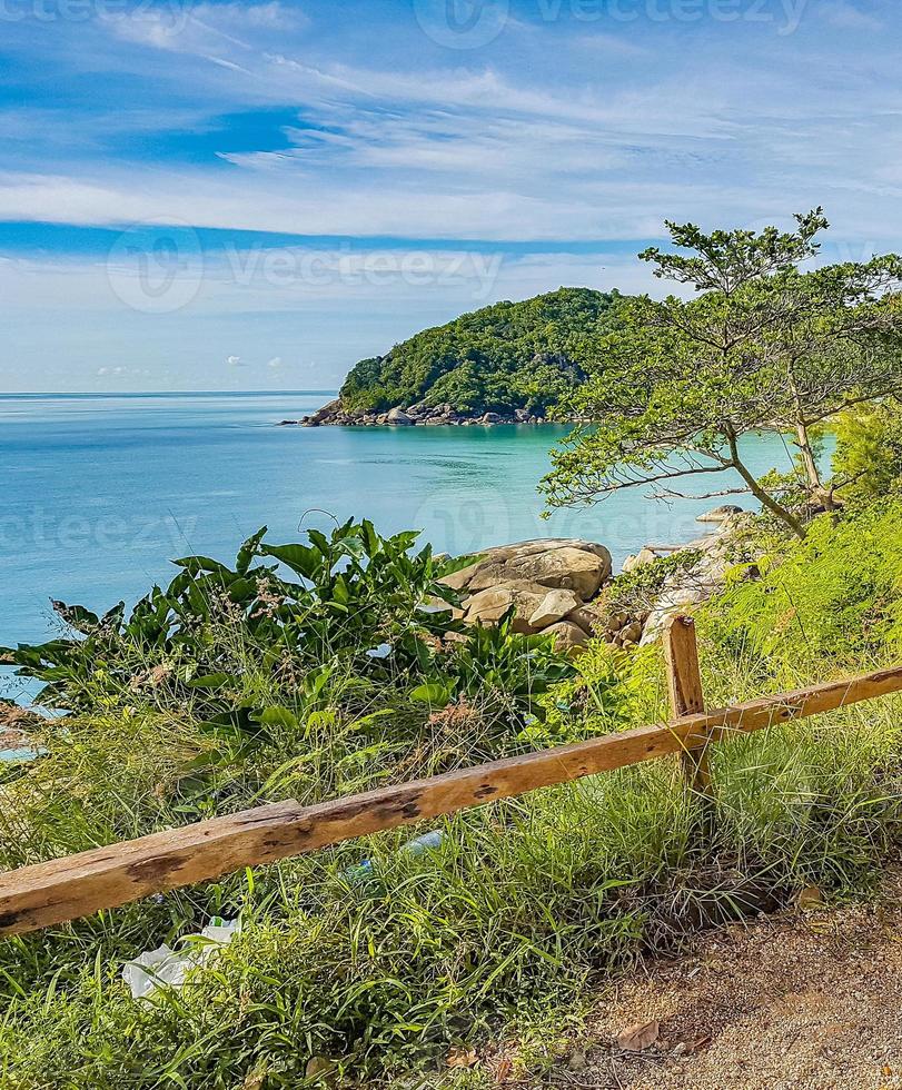 vacker panoramautsikt från silverstranden Koh Samui Thailand. foto