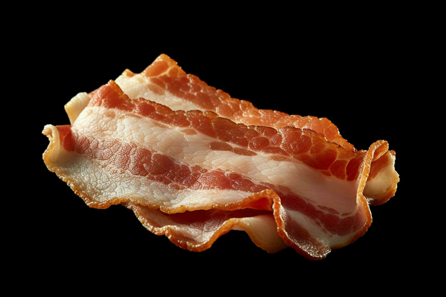 Foto av bacon med Nej bakgrund