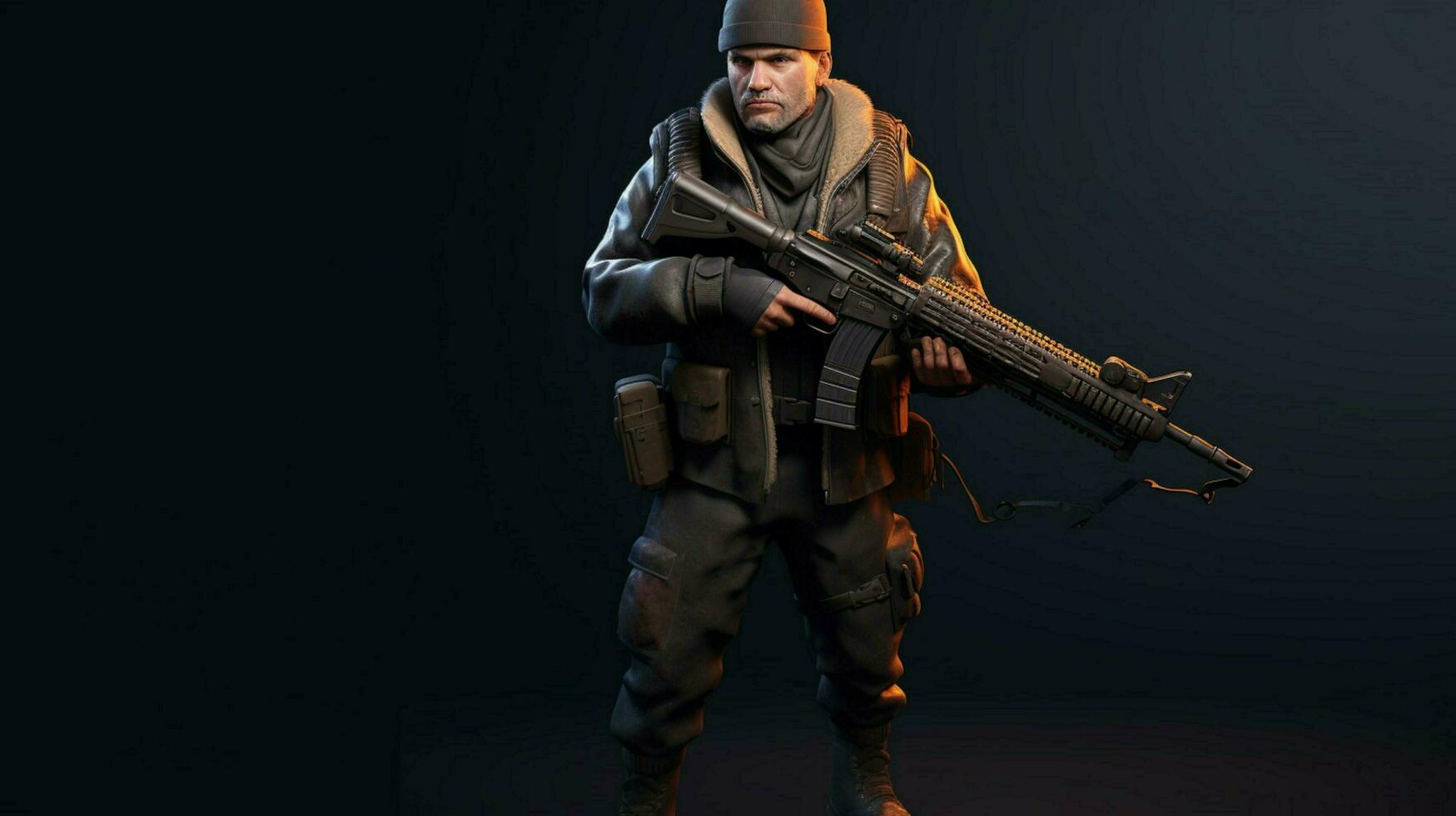 en karaktär från de spel de spel är en soldat w foto
