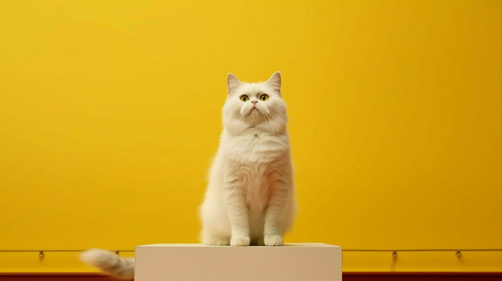 en katt med en vit bröst och vit bröst står o foto