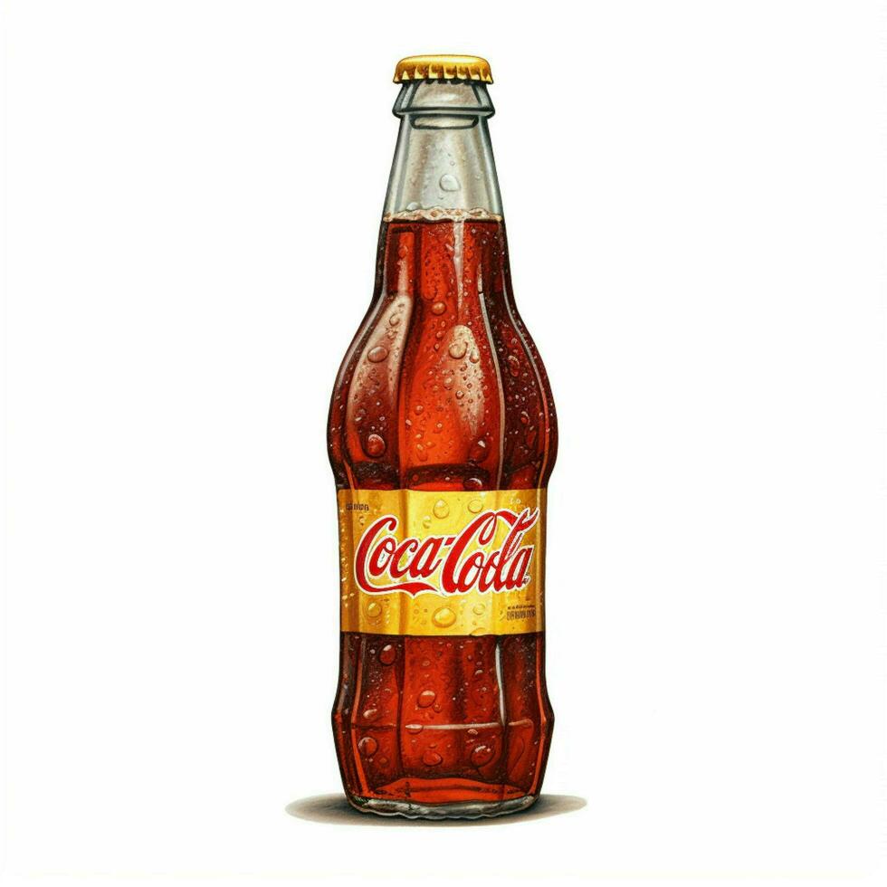 Coca Cola orange vanilj med vit bakgrund hög foto