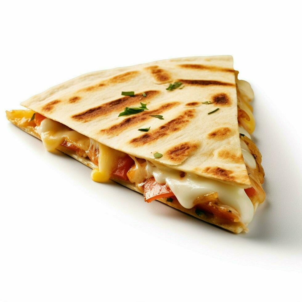 quesadilla med vit bakgrund hög kvalitet ultra foto