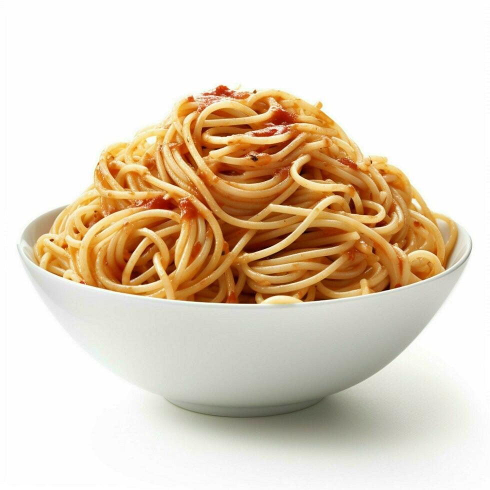 spaghetti med vit bakgrund hög kvalitet ultra foto