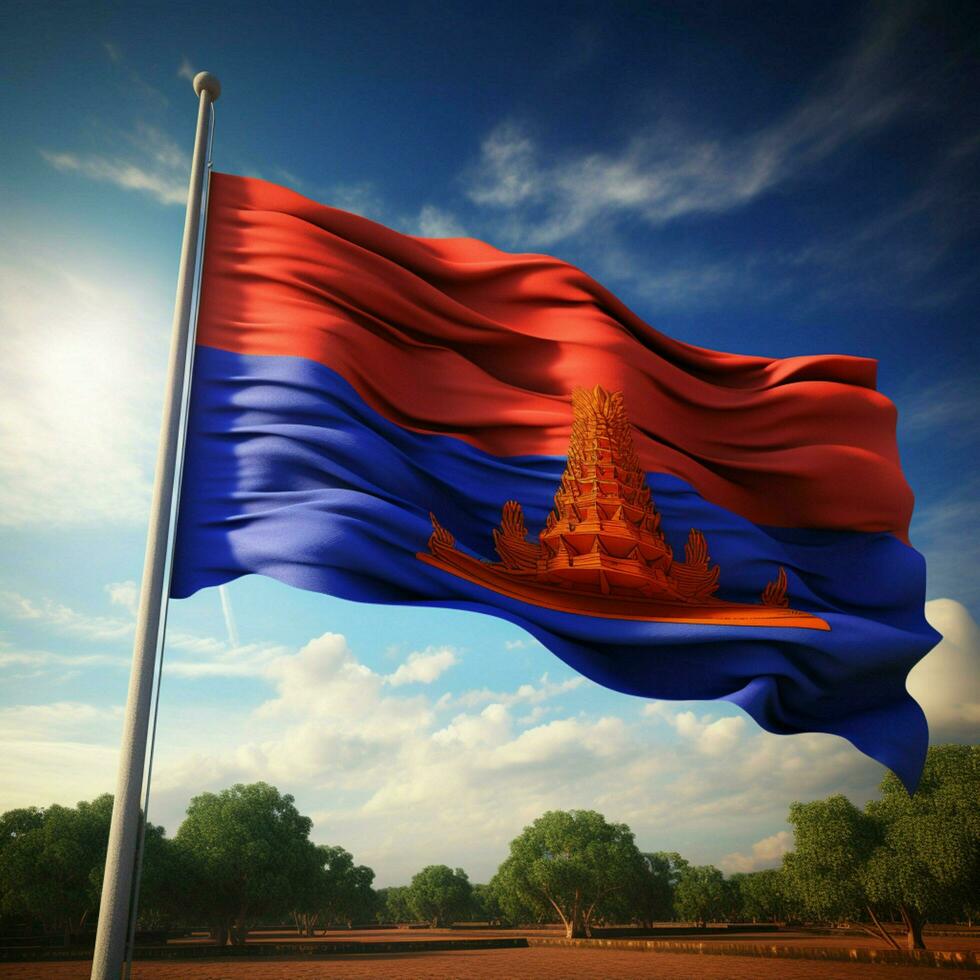 flagga av cambodia hög kvalitet 4k ultra foto