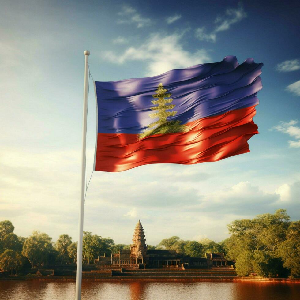 flagga av cambodia hög kvalitet 4k ultra foto