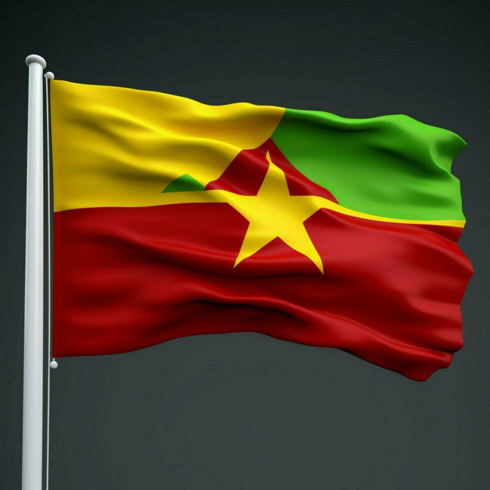 flagga av cameroon hög kvalitet 4k ultra foto