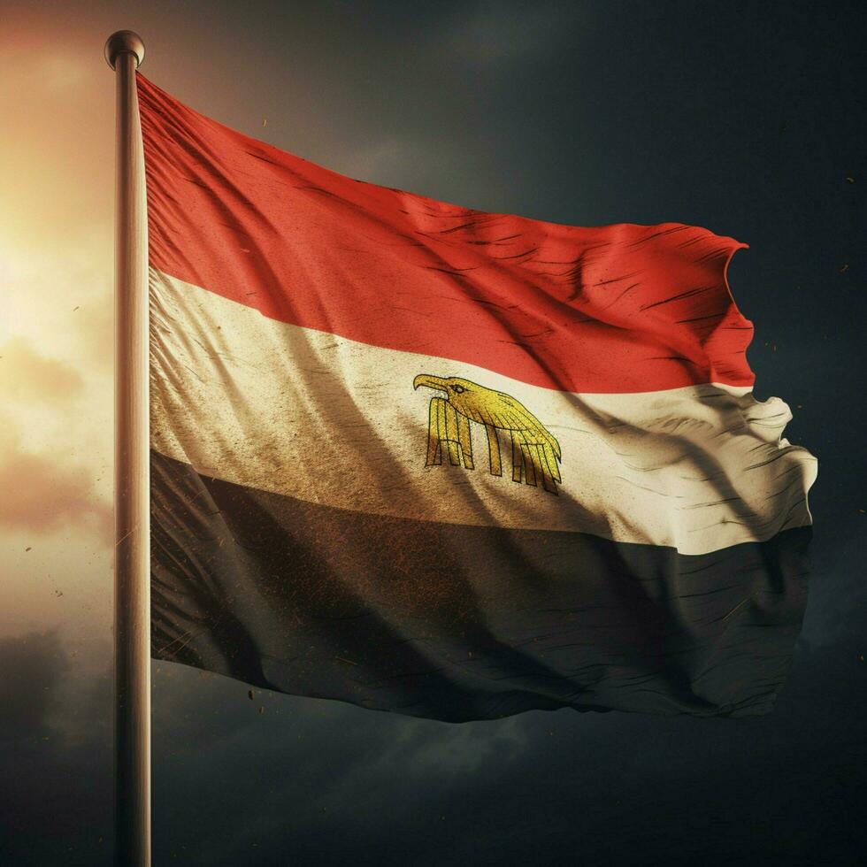 flagga av egypten hög kvalitet 4k ultra hd foto
