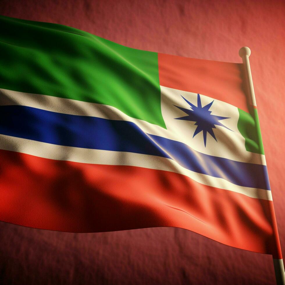 flagga av gambia de hög kvalitet 4k ult foto